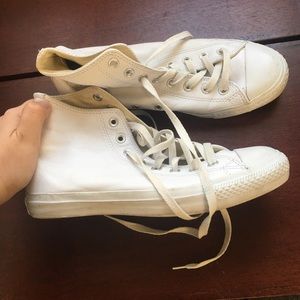 Custom made high top leather Chucks (Converse)